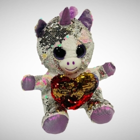 Glitter Motsu Unicorn with heart 20cm Toy 